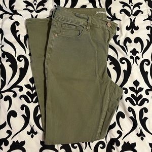 Olive Green Mid-Rise Rockstar Pants